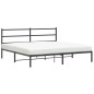 vidaXL Bettgestell mit Kopfteil Metall Schwarz 183x213 cm vidaXL Bettgestell mit Kopfteil Metall Schwarz 183x213 cm