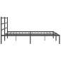 vidaXL Bettgestell mit Kopfteil Metall Schwarz 183x213 cm vidaXL Bettgestell mit Kopfteil Metall Schwarz 183x213 cm