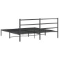 vidaXL Bettgestell mit Kopfteil Metall Schwarz 183x213 cm vidaXL Bettgestell mit Kopfteil Metall Schwarz 183x213 cm
