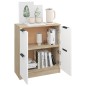 vidaXL Sideboard Weiß und Sonoma-Eiche 60x30x70 cm Holzwerkstoff vidaXL Sideboard Weiß und Sonoma-Eiche 60x30x70 cm Holzwerkstoff