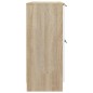 vidaXL Sideboard Weiß und Sonoma-Eiche 60x30x70 cm Holzwerkstoff vidaXL Sideboard Weiß und Sonoma-Eiche 60x30x70 cm Holzwerkstoff