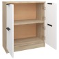 vidaXL Sideboard Weiß und Sonoma-Eiche 60x30x70 cm Holzwerkstoff vidaXL Sideboard Weiß und Sonoma-Eiche 60x30x70 cm Holzwerkstoff