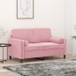 vidaXL 2-Sitzer-Sofa mit Zierkissen Rosa 120 cm Samt vidaXL 2-Sitzer-Sofa mit Zierkissen Rosa 120 cm Samt