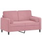vidaXL 2-Sitzer-Sofa mit Zierkissen Rosa 120 cm Samt vidaXL 2-Sitzer-Sofa mit Zierkissen Rosa 120 cm Samt