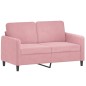 vidaXL 2-Sitzer-Sofa mit Zierkissen Rosa 120 cm Samt vidaXL 2-Sitzer-Sofa mit Zierkissen Rosa 120 cm Samt