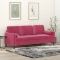 vidaXL 3-Sitzer-Sofa mit Zierkissen Weinrot 180 cm Samt vidaXL 3-Sitzer-Sofa mit Zierkissen Weinrot 180 cm Samt
