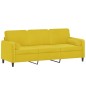 vidaXL 3-Sitzer-Sofa mit Zierkissen Gelb 180 cm Samt vidaXL 3-Sitzer-Sofa mit Zierkissen Gelb 180 cm Samt