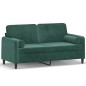 vidaXL 2-Sitzer-Sofa mit Zierkissen Dunkelgrün 140 cm Samt vidaXL 2-Sitzer-Sofa mit Zierkissen Dunkelgrün 140 cm Samt