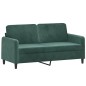 vidaXL 2-Sitzer-Sofa mit Zierkissen Dunkelgrün 140 cm Samt vidaXL 2-Sitzer-Sofa mit Zierkissen Dunkelgrün 140 cm Samt