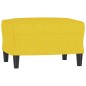 vidaXL 3-Sitzer-Sofa mit Hocker Hellgelb 180 cm Stoff vidaXL 3-Sitzer-Sofa mit Hocker Hellgelb 180 cm Stoff