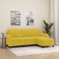 vidaXL 3-Sitzer-Sofa mit Hocker Gelb 180 cm Samt vidaXL 3-Sitzer-Sofa mit Hocker Gelb 180 cm Samt