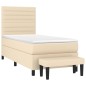 vidaXL Boxspringbett mit Matratze Creme 80x200 cm Stoff vidaXL Boxspringbett mit Matratze Creme 80x200 cm Stoff