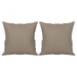 vidaXL 2-Sitzer-Sofa mit Kissen Taupe 140 cm Mikrofasergewebe vidaXL 2-Sitzer-Sofa mit Kissen Taupe 140 cm Mikrofasergewebe