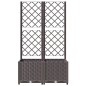 vidaXL Pflanzkübel mit Rankgitter Braun 80x40x136 cm PP vidaXL Pflanzkübel mit Rankgitter Braun 80x40x136 cm PP
