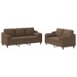 vidaXL 2-tlg. Sofagarnitur mit Kissen Braun Stoff vidaXL 2-tlg. Sofagarnitur mit Kissen Braun Stoff