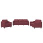 vidaXL 3-tlg. Sofagarnitur mit Kissen Weinrot Stoff vidaXL 3-tlg. Sofagarnitur mit Kissen Weinrot Stoff