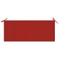 vidaXL Gartenbank mit Roter Auflage 120 cm Massivholz Teak vidaXL Gartenbank mit Roter Auflage 120 cm Massivholz Teak