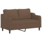 vidaXL 2-tlg. Sofagarnitur mit Kissen Braun Stoff vidaXL 2-tlg. Sofagarnitur mit Kissen Braun Stoff