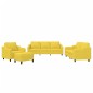 vidaXL 4-tlg. Sofagarnitur mit Kissen Hellgelb Stoff vidaXL 4-tlg. Sofagarnitur mit Kissen Hellgelb Stoff