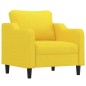 vidaXL 4-tlg. Sofagarnitur mit Kissen Hellgelb Stoff vidaXL 4-tlg. Sofagarnitur mit Kissen Hellgelb Stoff