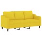 vidaXL 4-tlg. Sofagarnitur mit Kissen Hellgelb Stoff vidaXL 4-tlg. Sofagarnitur mit Kissen Hellgelb Stoff