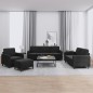 vidaXL 4-tlg. Sofagarnitur Schwarz Samt vidaXL 4-tlg. Sofagarnitur Schwarz Samt