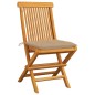 Gartenstühle mit Beigen Kissen 2 Stk. Massivholz Teak Gartenstühle mit Beigen Kissen 2 Stk. Massivholz Teak