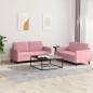 vidaXL 2-tlg. Sofagarnitur Rosa Samt vidaXL 2-tlg. Sofagarnitur Rosa Samt