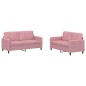 vidaXL 2-tlg. Sofagarnitur Rosa Samt vidaXL 2-tlg. Sofagarnitur Rosa Samt