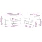 vidaXL 2-tlg. Sofagarnitur Creme Samt vidaXL 2-tlg. Sofagarnitur Creme Samt