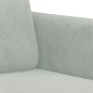 vidaXL 3-tlg. Sofagarnitur mit Kissen Hellgrau Samt vidaXL 3-tlg. Sofagarnitur mit Kissen Hellgrau Samt
