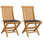 vidaXL Gartenstühle mit Anthrazit Kissen 2 Stk. Massivholz Teak vidaXL Gartenstühle mit Anthrazit Kissen 2 Stk. Massivholz Teak