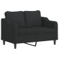 vidaXL 2-Sitzer-Sofa Schwarz 120 cm Stoff vidaXL 2-Sitzer-Sofa Schwarz 120 cm Stoff