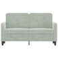 vidaXL 2-Sitzer-Sofa Hellgrau 120 cm Samt vidaXL 2-Sitzer-Sofa Hellgrau 120 cm Samt