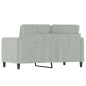 vidaXL 2-Sitzer-Sofa Hellgrau 120 cm Samt vidaXL 2-Sitzer-Sofa Hellgrau 120 cm Samt