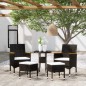 vidaXL 5-tlg. Garten-Lounge-Set Poly Rattan Schwarz vidaXL 5-tlg. Garten-Lounge-Set Poly Rattan Schwarz