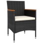 vidaXL 5-tlg. Garten-Lounge-Set Poly Rattan Schwarz vidaXL 5-tlg. Garten-Lounge-Set Poly Rattan Schwarz