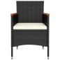 vidaXL 5-tlg. Garten-Lounge-Set Poly Rattan Schwarz vidaXL 5-tlg. Garten-Lounge-Set Poly Rattan Schwarz
