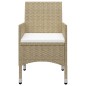 vidaXL 5-tlg. Garten-Essgruppe Beige vidaXL 5-tlg. Garten-Essgruppe Beige