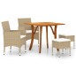 vidaXL 5-tlg. Garten-Essgruppe Beige vidaXL 5-tlg. Garten-Essgruppe Beige