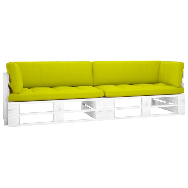 vidaXL 2-Sitzer-Palettensofa Weiß Imprägniertes Kiefernholz vidaXL 2-Sitzer-Palettensofa Weiß Imprägniertes Kiefernholz