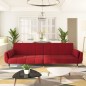 vidaXL Schlafsofa 2-Sitzer mit 2 Kissen Weinrot Samt vidaXL Schlafsofa 2-Sitzer mit 2 Kissen Weinrot Samt