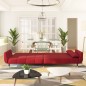 vidaXL Schlafsofa 2-Sitzer mit 2 Kissen Weinrot Samt vidaXL Schlafsofa 2-Sitzer mit 2 Kissen Weinrot Samt