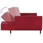 vidaXL Schlafsofa 2-Sitzer mit 2 Kissen Weinrot Samt vidaXL Schlafsofa 2-Sitzer mit 2 Kissen Weinrot Samt