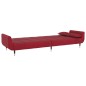 vidaXL Schlafsofa 2-Sitzer mit 2 Kissen Weinrot Samt vidaXL Schlafsofa 2-Sitzer mit 2 Kissen Weinrot Samt