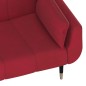 vidaXL Schlafsofa 2-Sitzer mit 2 Kissen Weinrot Samt vidaXL Schlafsofa 2-Sitzer mit 2 Kissen Weinrot Samt