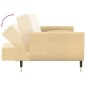 vidaXL Schlafsofa 2-Sitzer mit 2 Kissen Creme Samt vidaXL Schlafsofa 2-Sitzer mit 2 Kissen Creme Samt