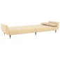 vidaXL Schlafsofa 2-Sitzer mit 2 Kissen Creme Samt vidaXL Schlafsofa 2-Sitzer mit 2 Kissen Creme Samt