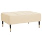 vidaXL Schlafsofa 2-Sitzer mit Hocker & Zwei Kissen Creme Samt vidaXL Schlafsofa 2-Sitzer mit Hocker & Zwei Kissen Creme Samt