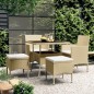 vidaXL 5-tlg. Garten-Essgruppe Poly Rattan Beige vidaXL 5-tlg. Garten-Essgruppe Poly Rattan Beige
